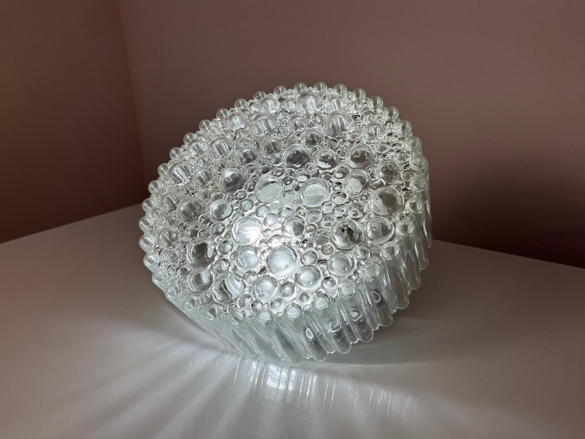 Wand-/ Deckenlampe Kristallglas mit schwarzem Sockel von STAFF