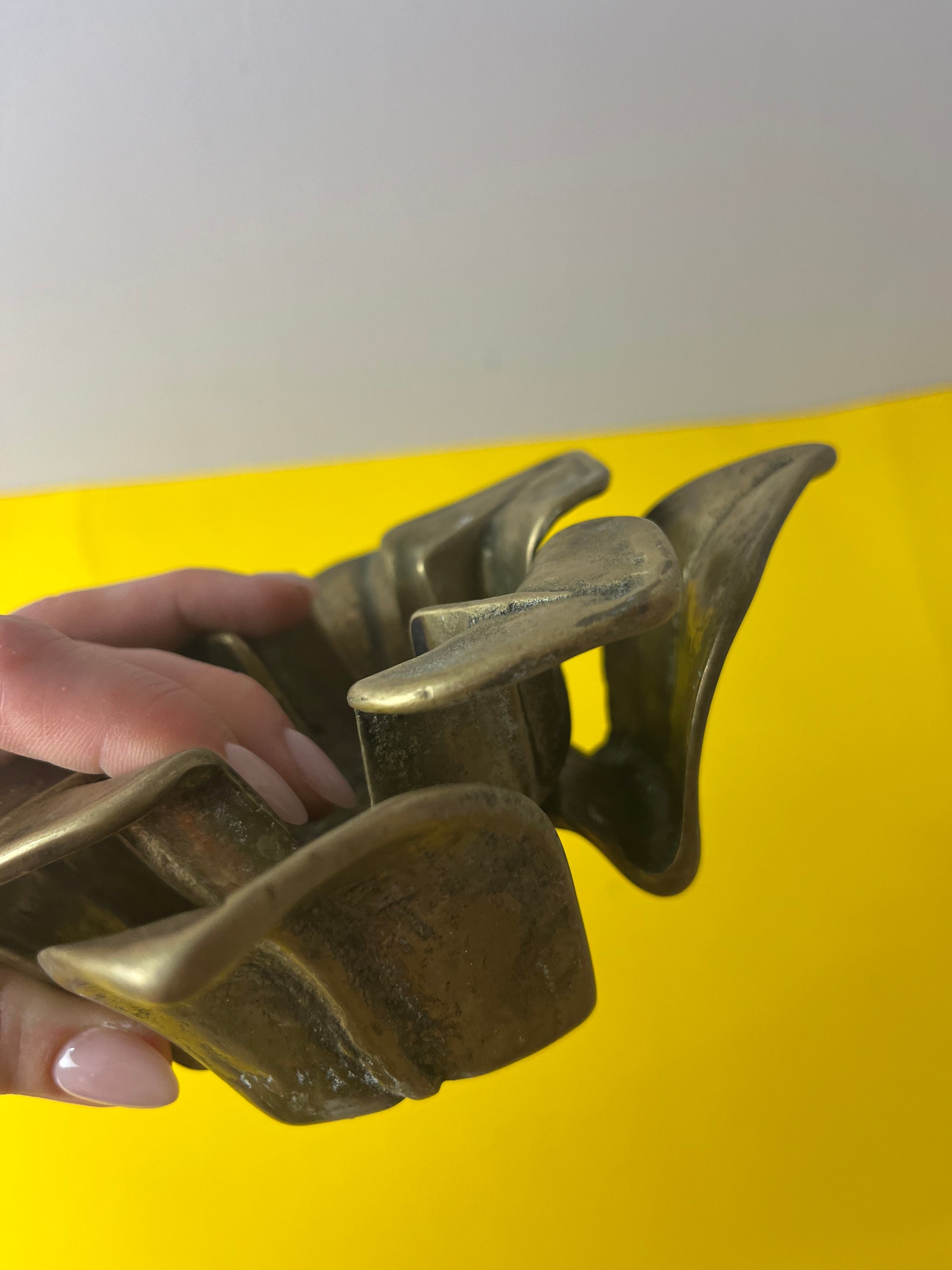 Kerzenständer Messing in Blütenform