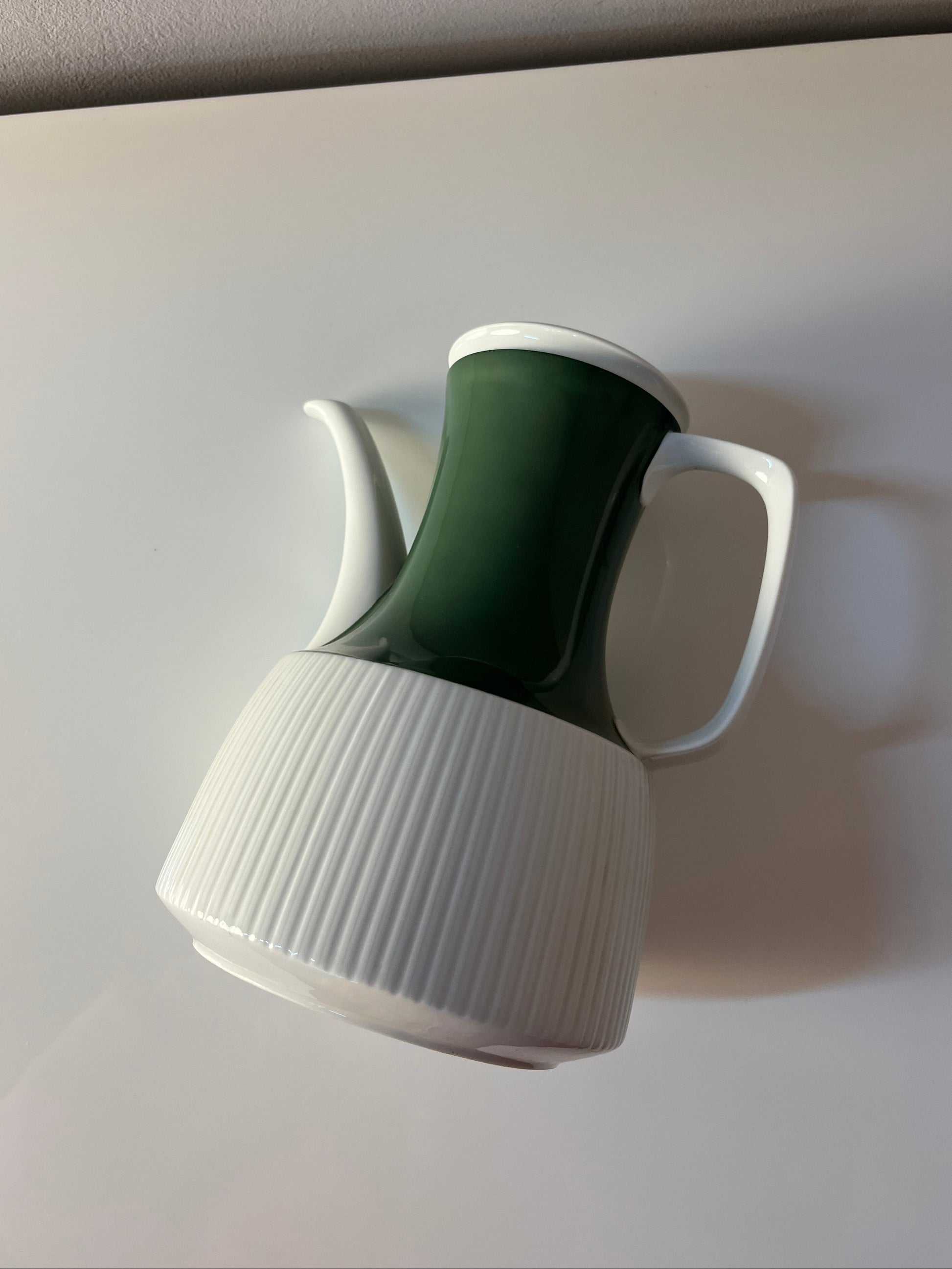Kaffeekanne Modulation Secunda grün von Tapio Wirkkala für Rosenthal