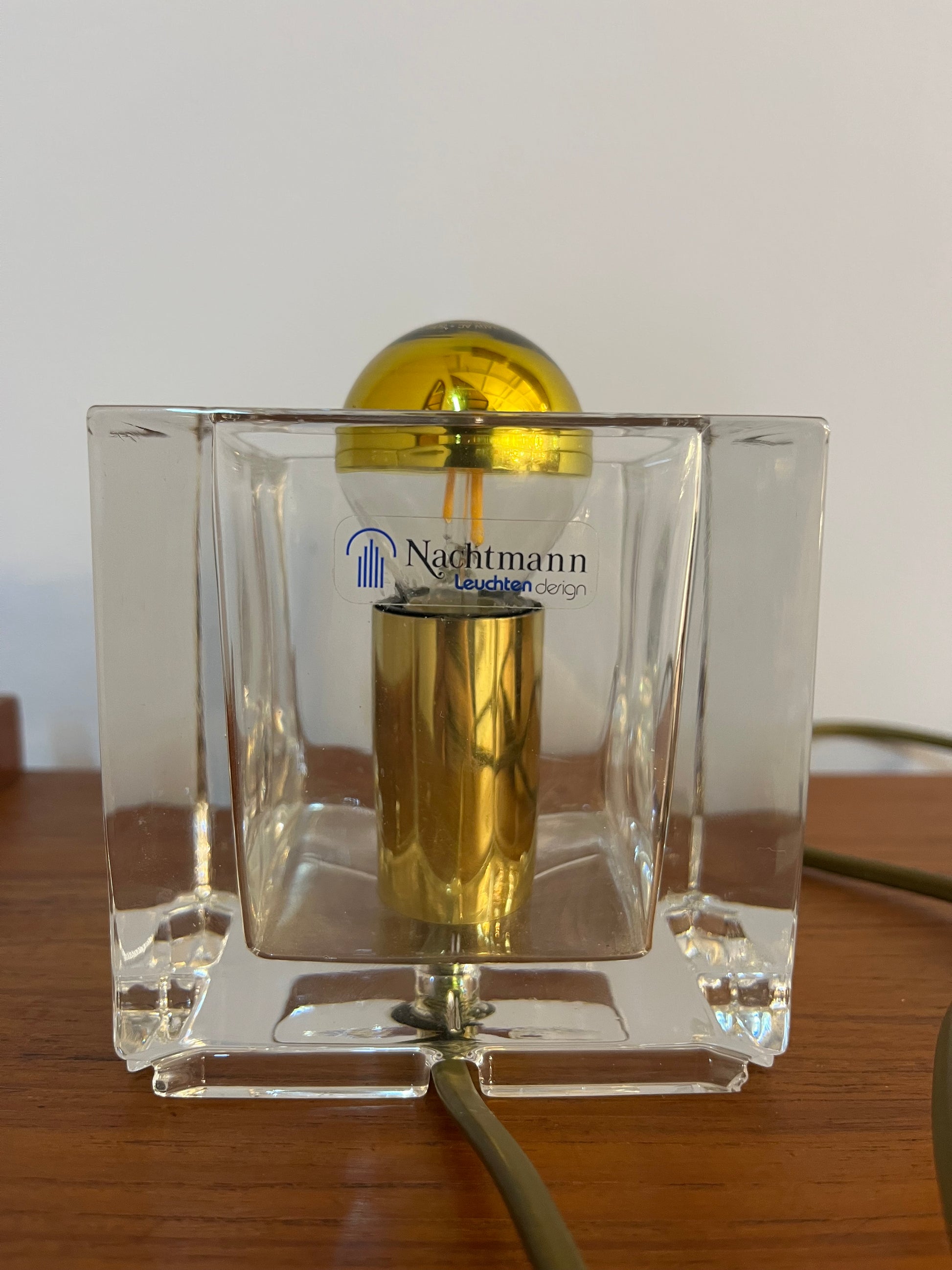 Tischlampe Ice Cube Glas von Nachtmann