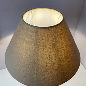 Tischlampe weiß braun Keramik von Hustadt Leuchten