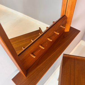 Set: Kommode mit Spiegel Teak