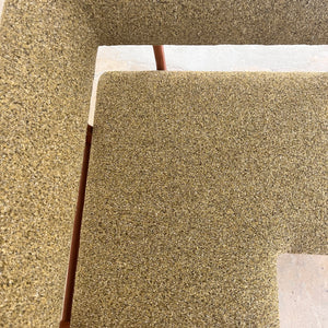 Eckbank grün Teak neu gepolstert von Erik Buch