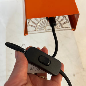 Wandlampe orange Glas
