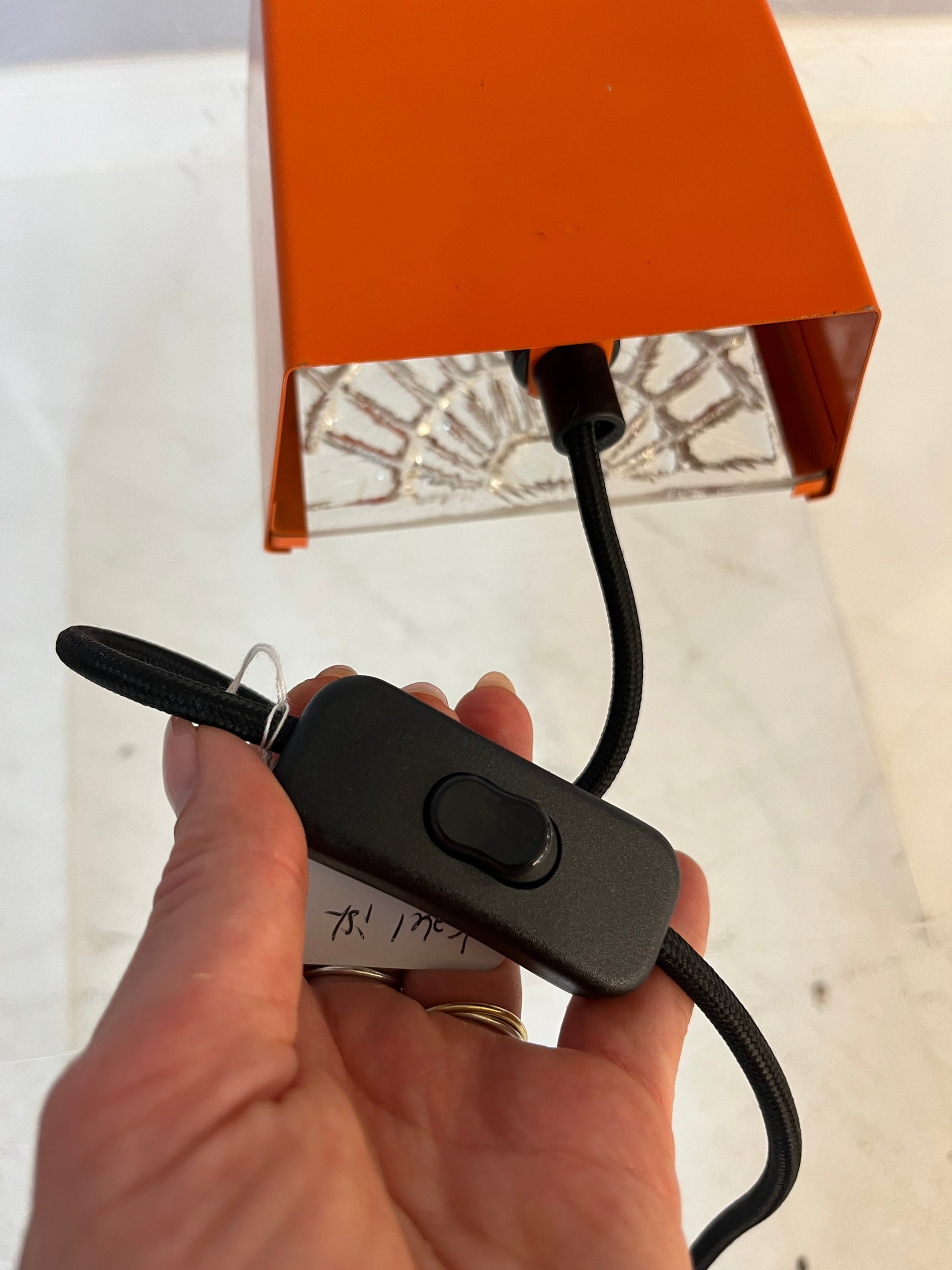 Wandlampe orange Glas