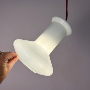 Hängelampe weiß glänzend Glas von Lyskær