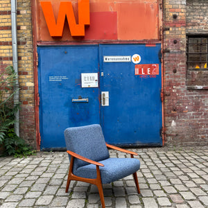 Sessel blau Teak aus Dänemark
