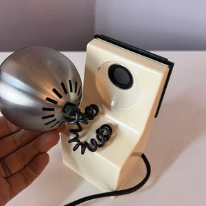 Tischlampe weiß silber mit Kugelkopf von Osram