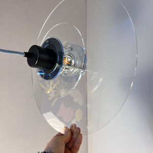 Lamellenlampe „Space“ Plexiglas aus Dänemark