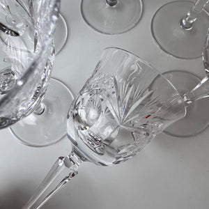 Set: 6x Weinglas Kristallglas