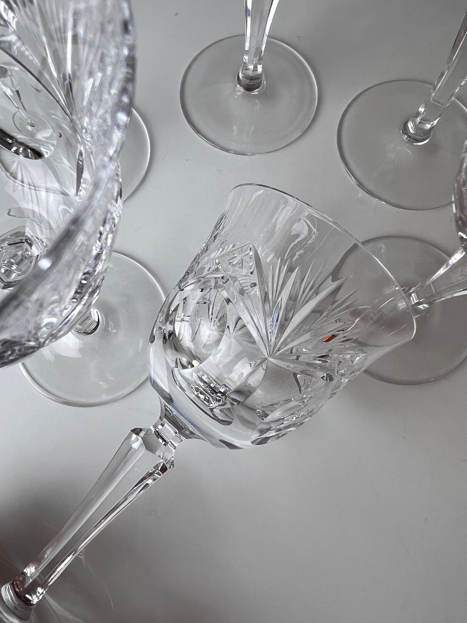 Set: 6x Weinglas Kristallglas