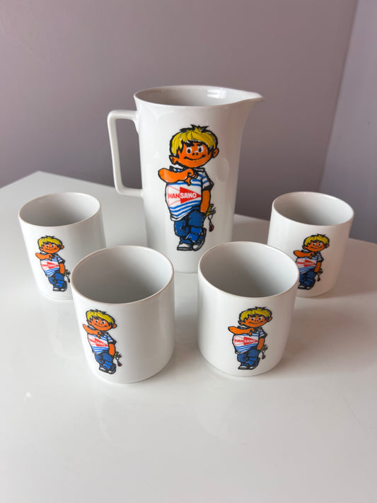 Set: 4 Becher & 1 Kanne Hansano von Schirnding Bavaria
