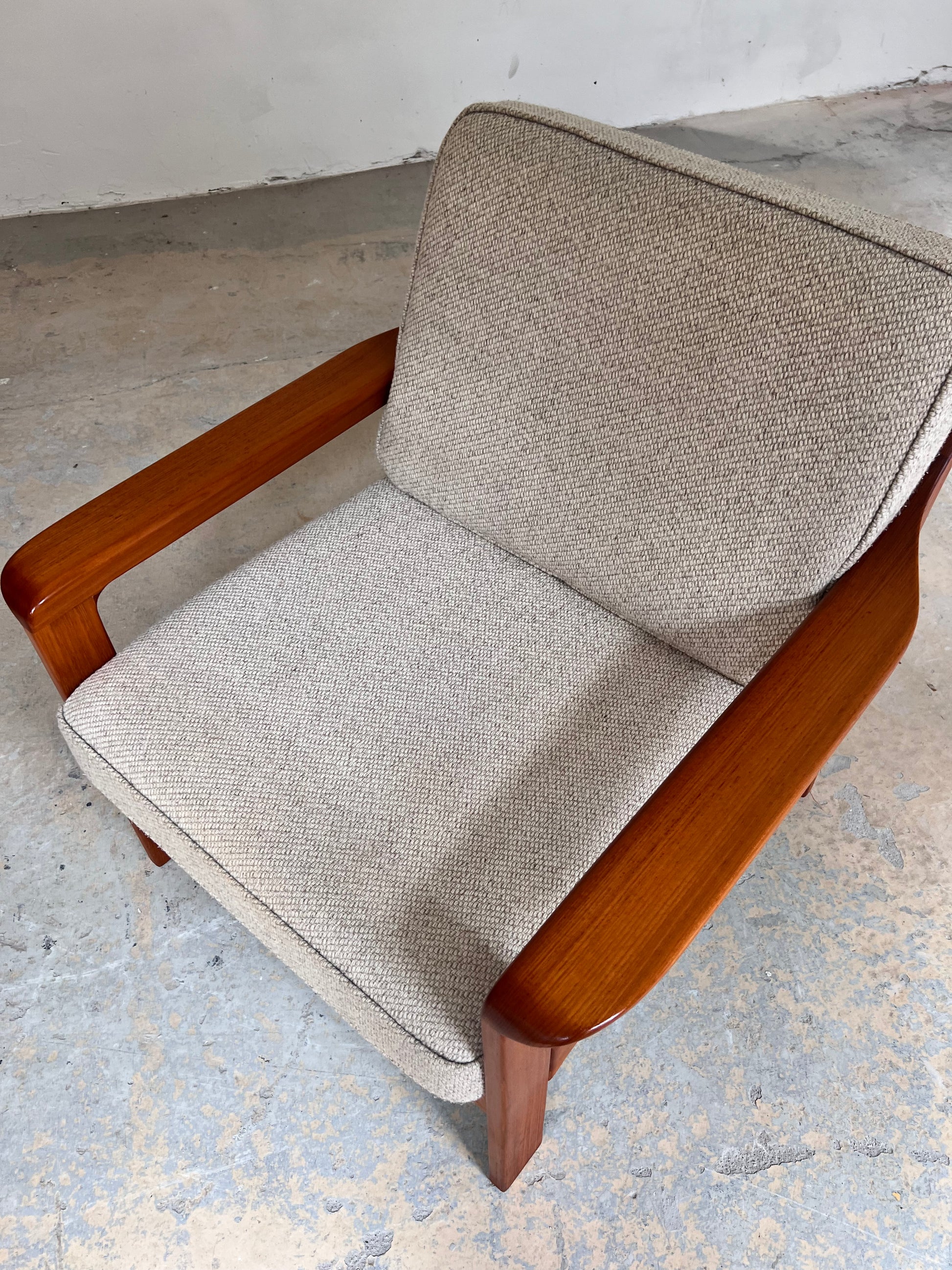 Sessel Teak & Wolle aus Dänemark