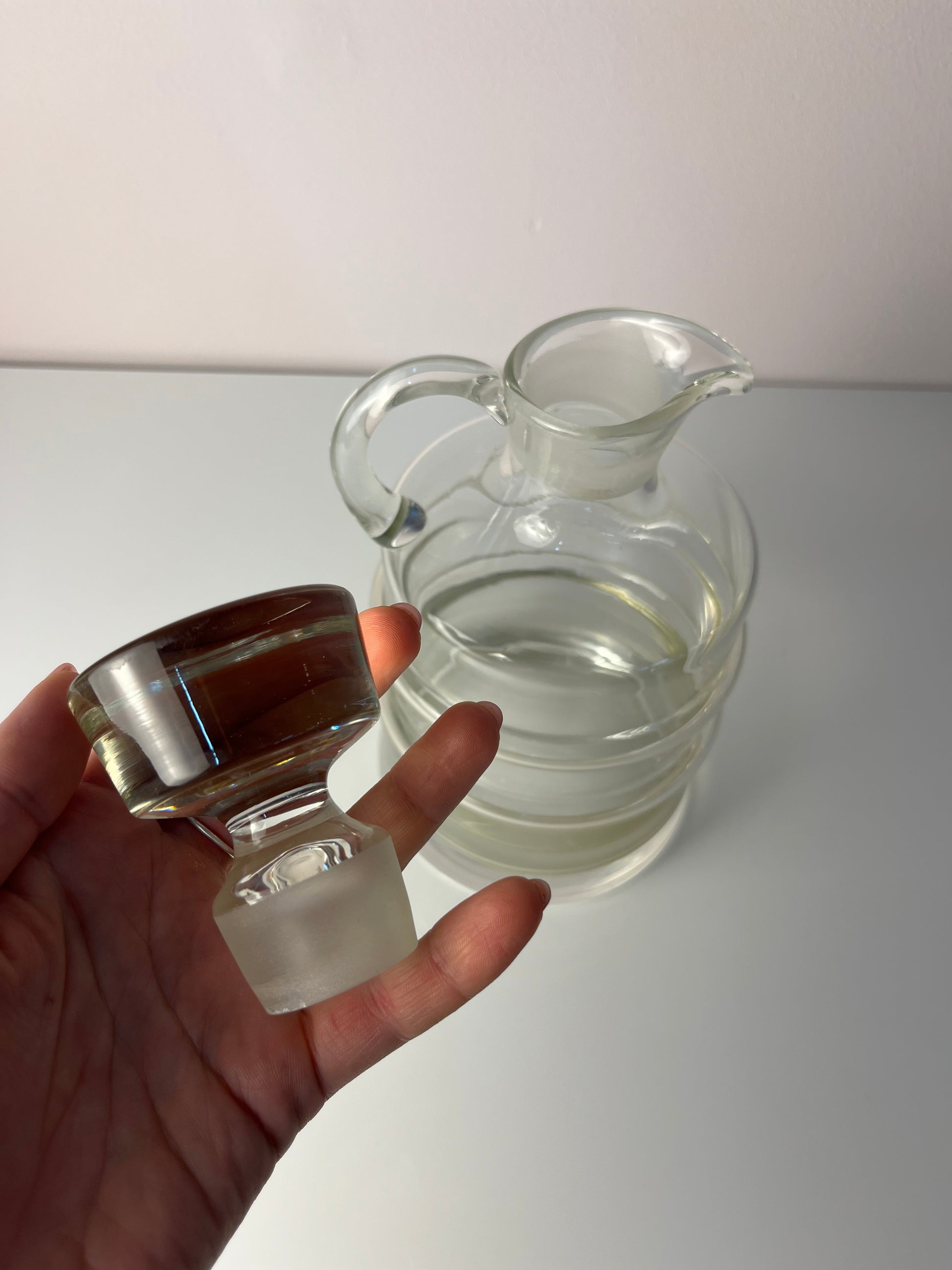 Likörkaraffe mit Stopfen Glas
