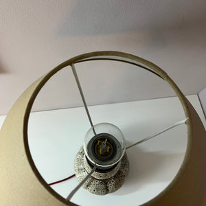 Tischlampe weiß braun Keramik von Hustadt Leuchten