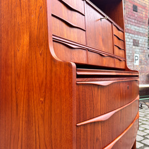 Halbrunder Sekretär Teak aus Dänemark