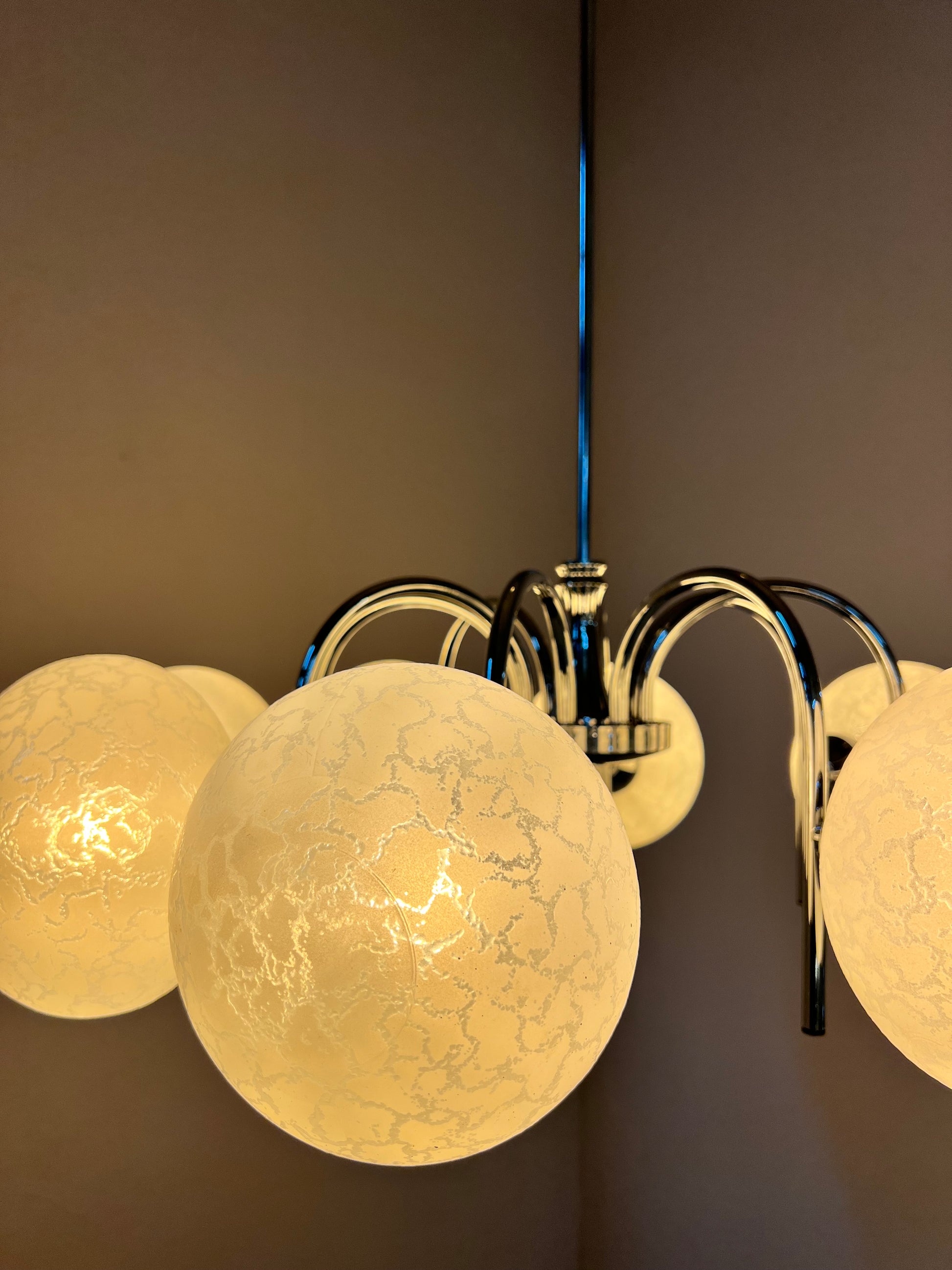 Kronleuchter mit 8 Kugeln von Richard Essig für Hustadt