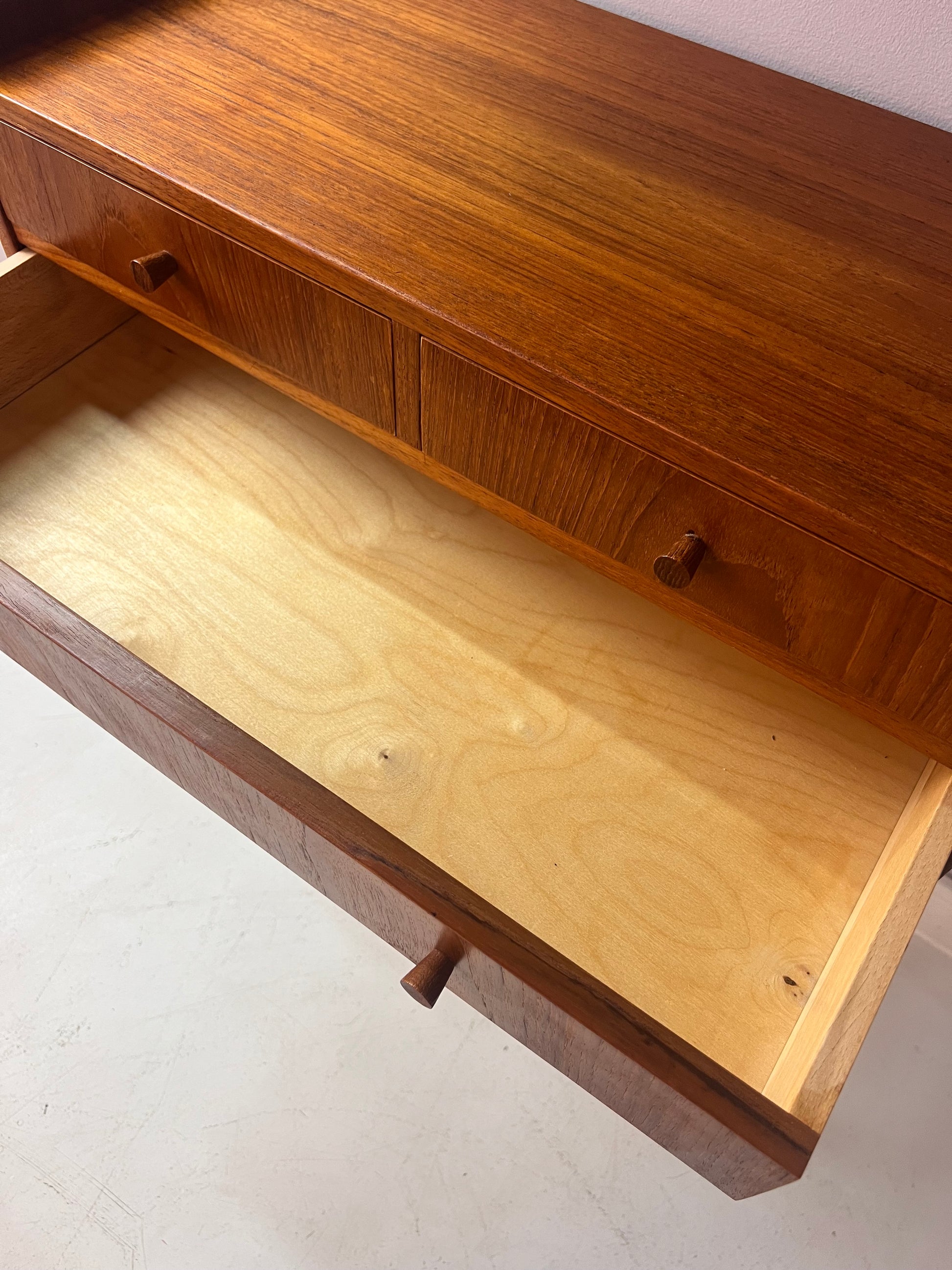 Set: Kommode mit Spiegel Teak