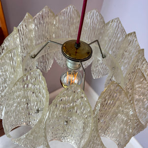 Hängelampe Plexiglas 70er