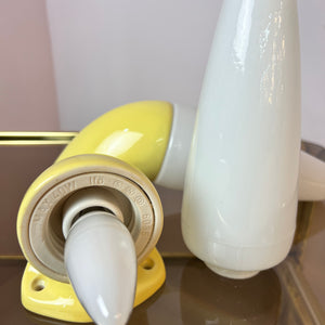 Set: 2x Wandlampe Modell 6035 gelb von Sigvard Bernadotte für Ifö