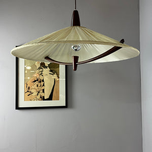 Hängelampe beige braun Teak von Temde