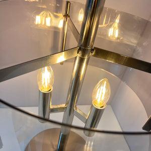 Tischlampe Chrom & Rauchacryl