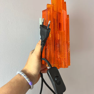 Wandlampe orange von Claus Bolby für Cebo