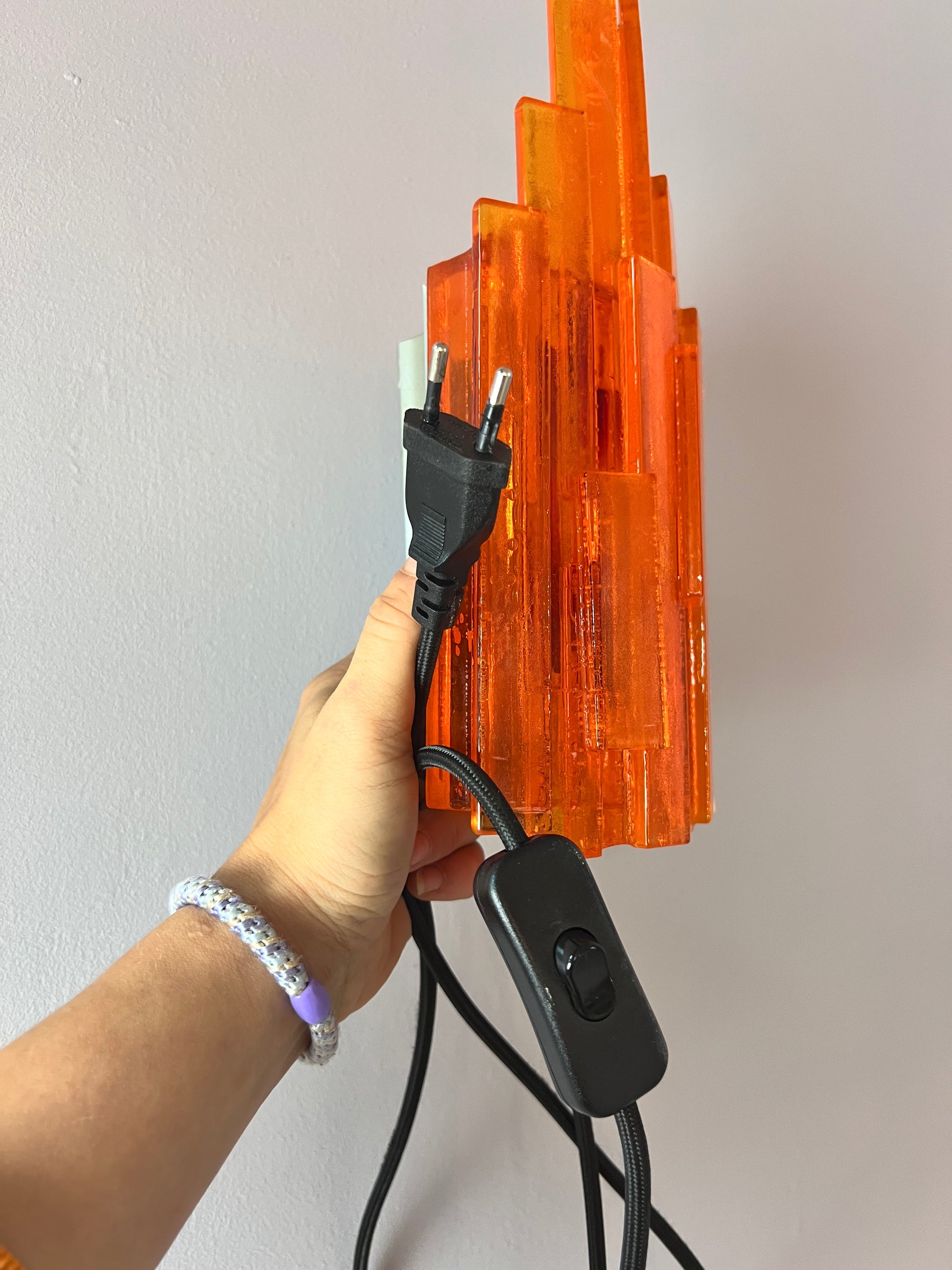 Wandlampe orange von Claus Bolby für Cebo
