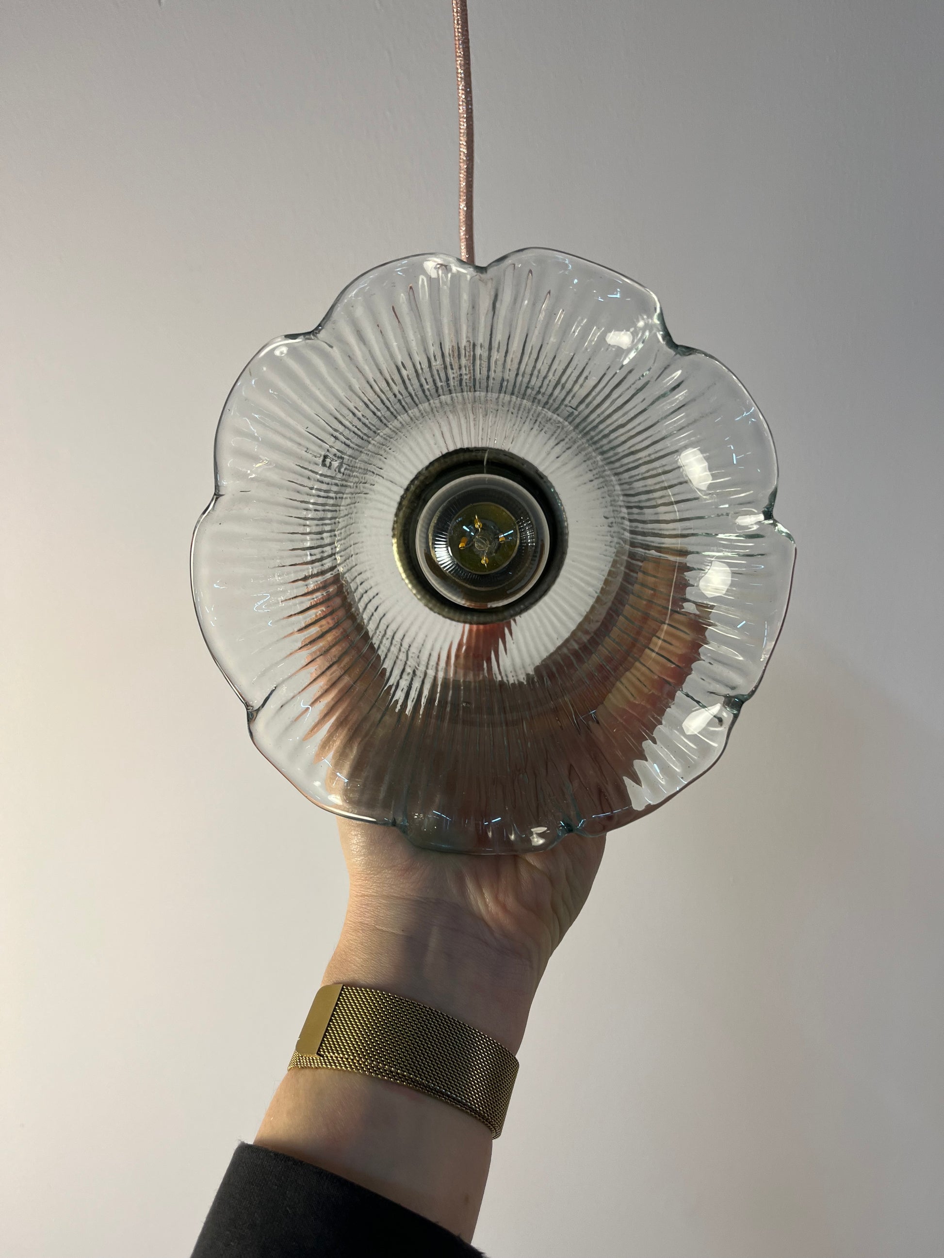 Blumenlampe Glas aus Dänemark