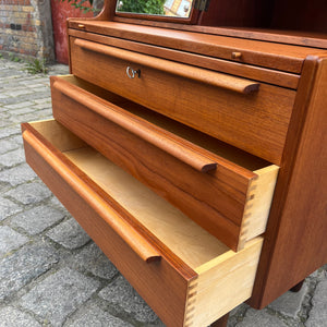 Sekretär Teak mit Spiegel aus Dänemark