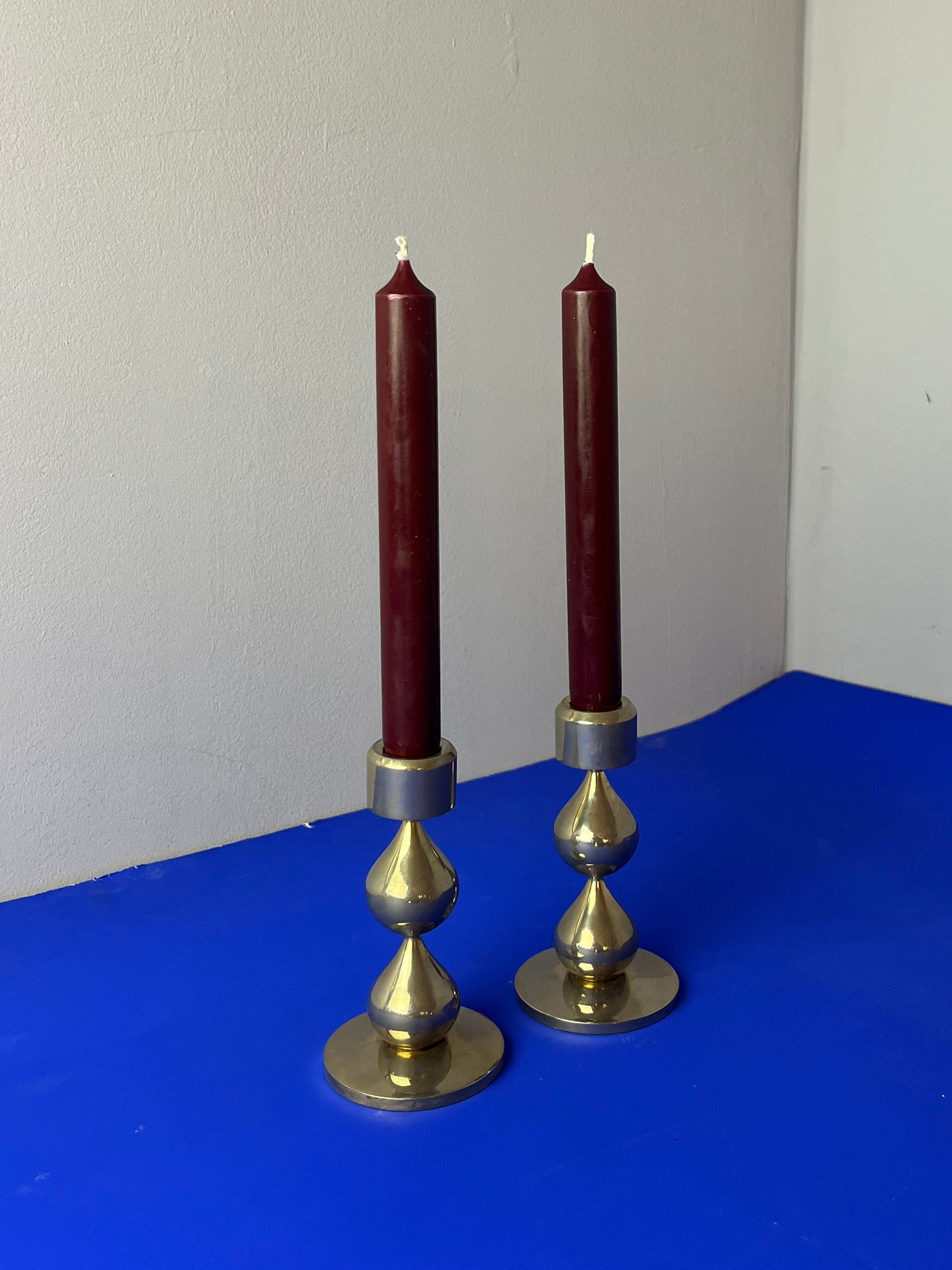 Kerzenständer vergoldet von Hugo Asmussen für Asmussen Design