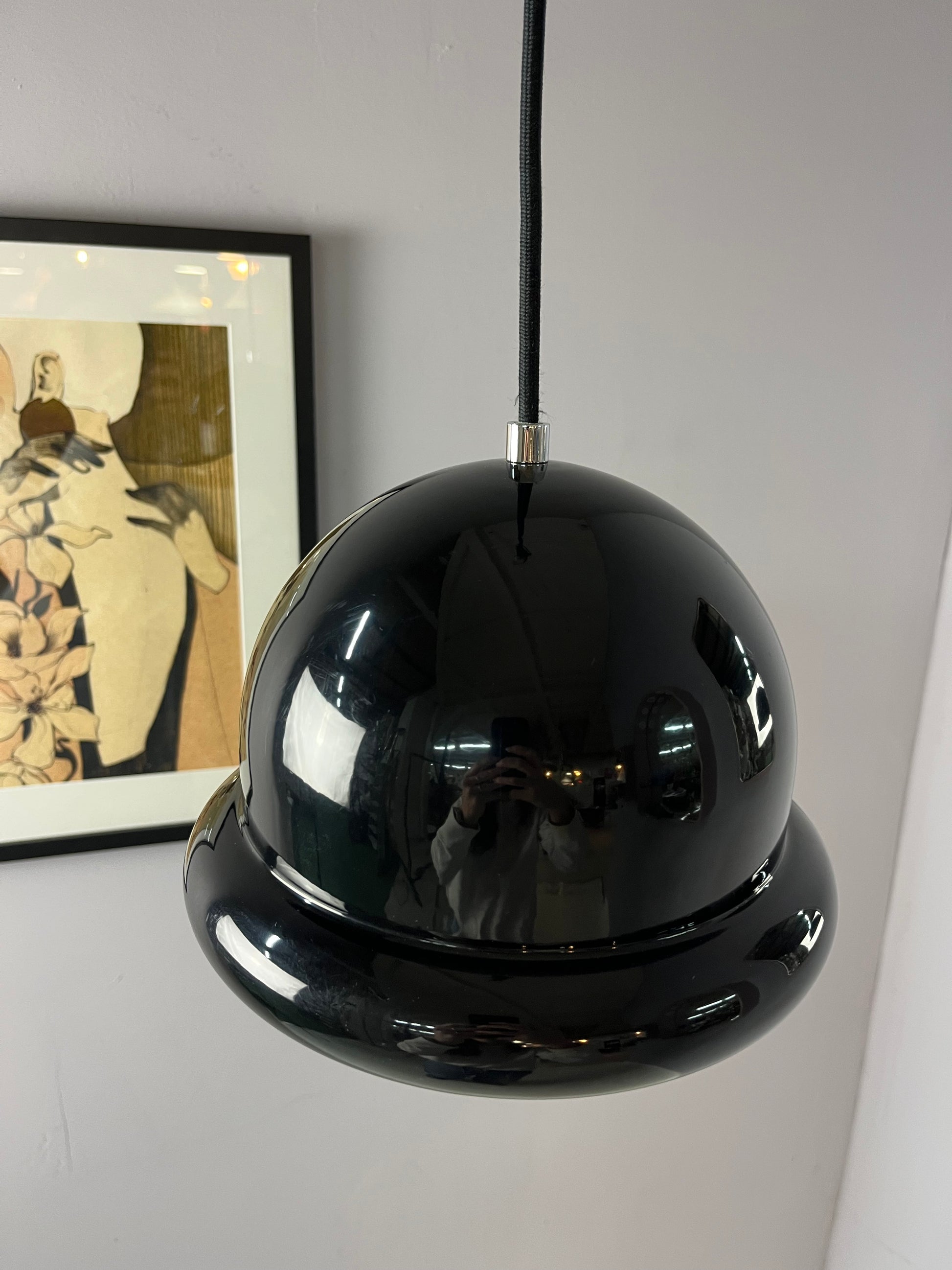 Hängelampe Bowlerhat schwarz