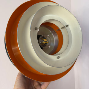 Lamellenlampe Trava silber schwarz orange von Carl Thore für Granhaga