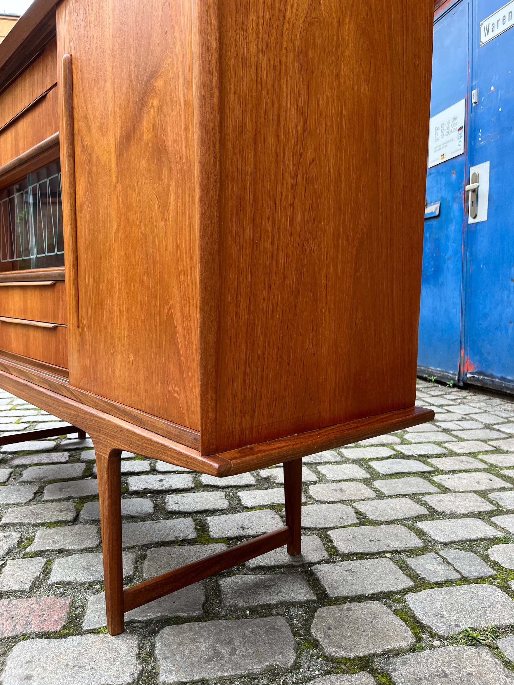 Highboard mit Vitrine Teak aus Dänemark