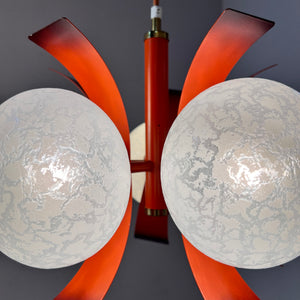 Kronleuchter weiß orange von Richard Essig