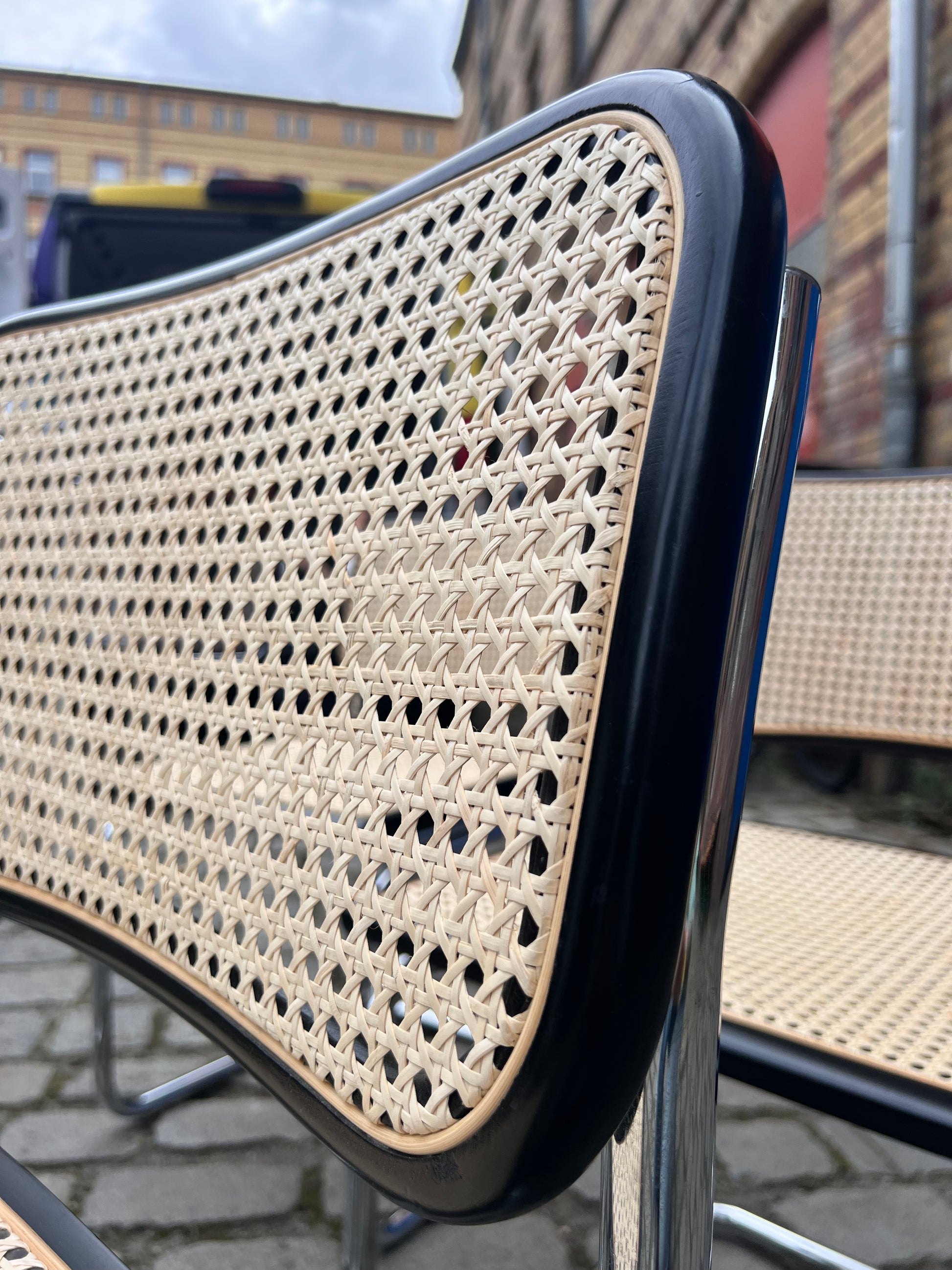 Set: 4x Freischwinger Wiener Geflecht