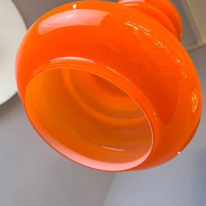 Hängelampe orange Glas