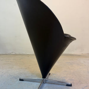 Cone Chair braunes Kunstleder von Verner Panton