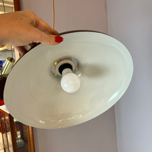 Hängelampe braun Messing aus Dänemark