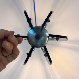 Hängelampe blau Glas von Veca aus Italien