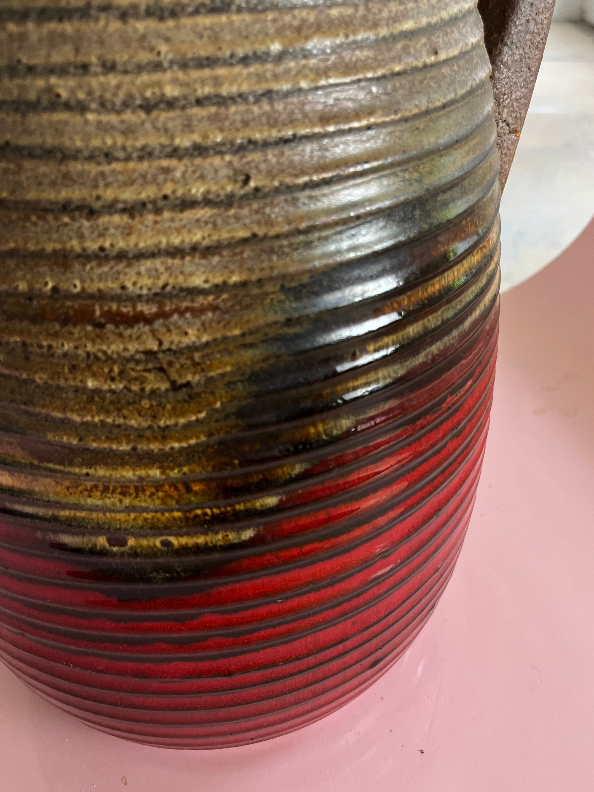 Bodenvase 417-42 rot braun von Scheurich West Germany