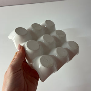 Eierwabe weiß Porzellan