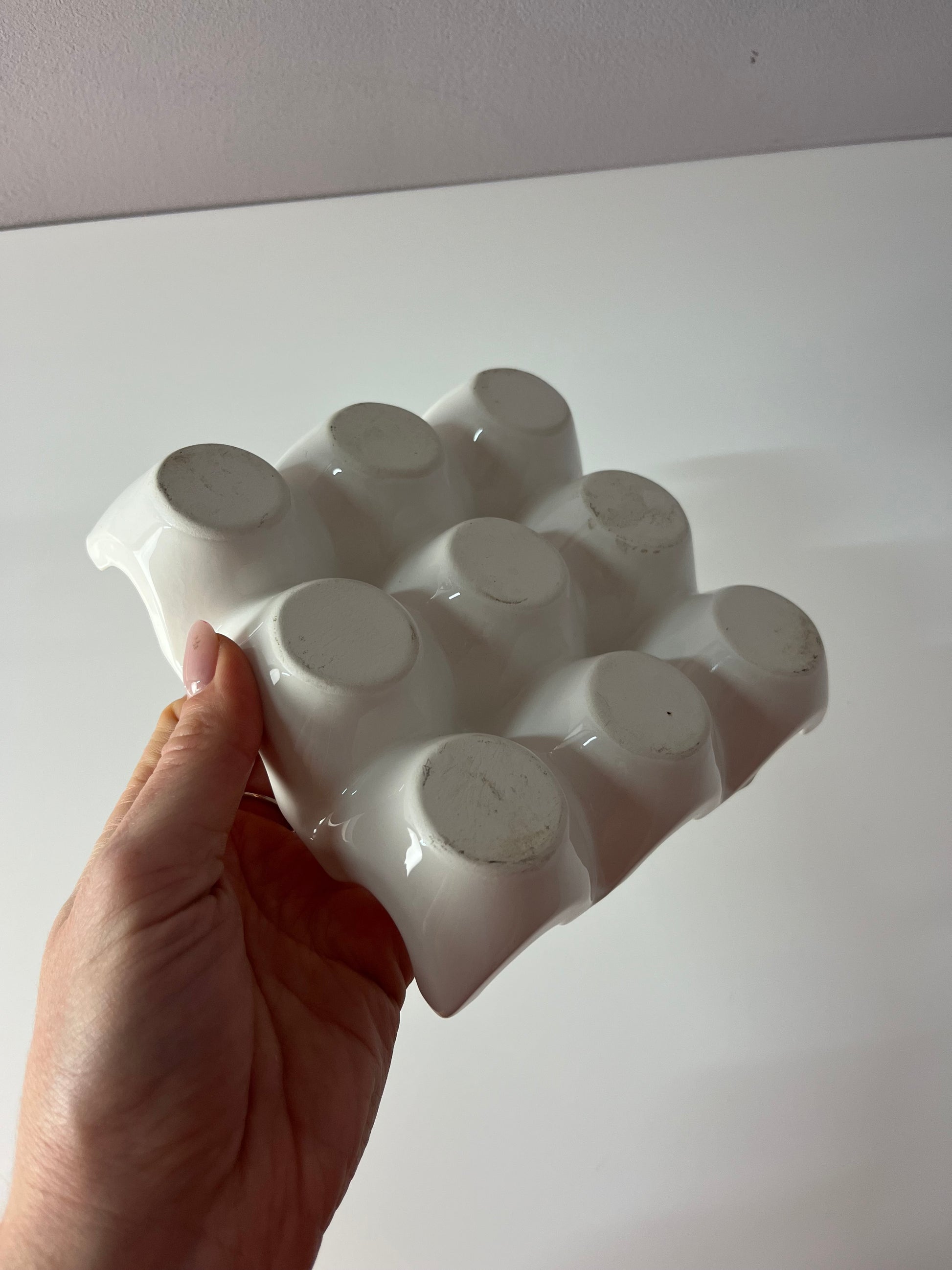 Eierwabe weiß Porzellan