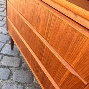 Bücherregal Teak mit Sekretär & Ausziehplatte aus Dänemark
