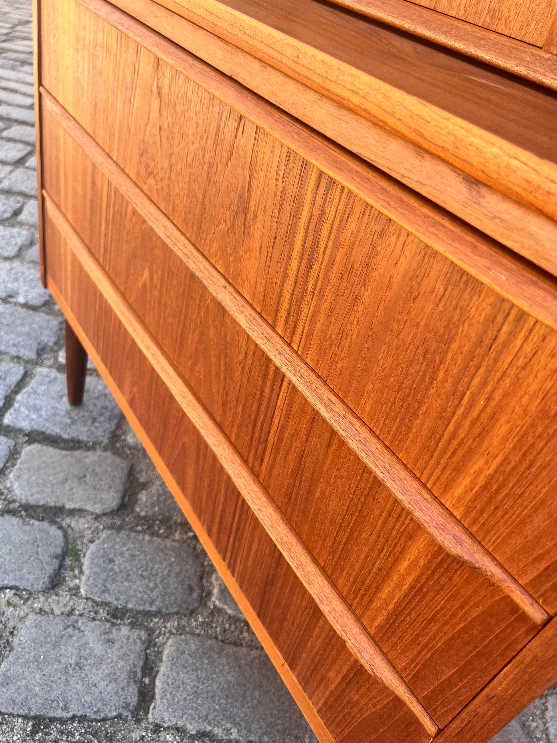 Bücherregal Teak mit Sekretär & Ausziehplatte aus Dänemark