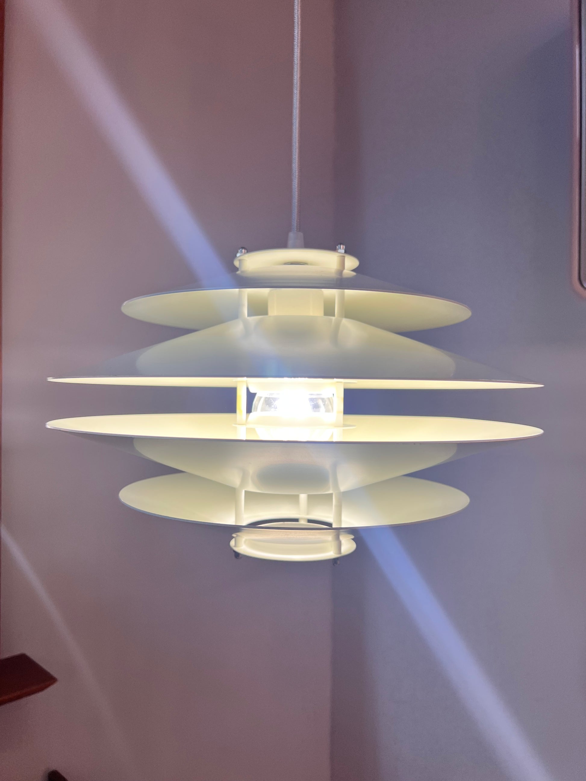 Lamellenlampe weiß