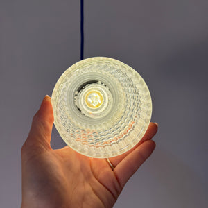 Hängelampe Glas Messing aus Dänemark