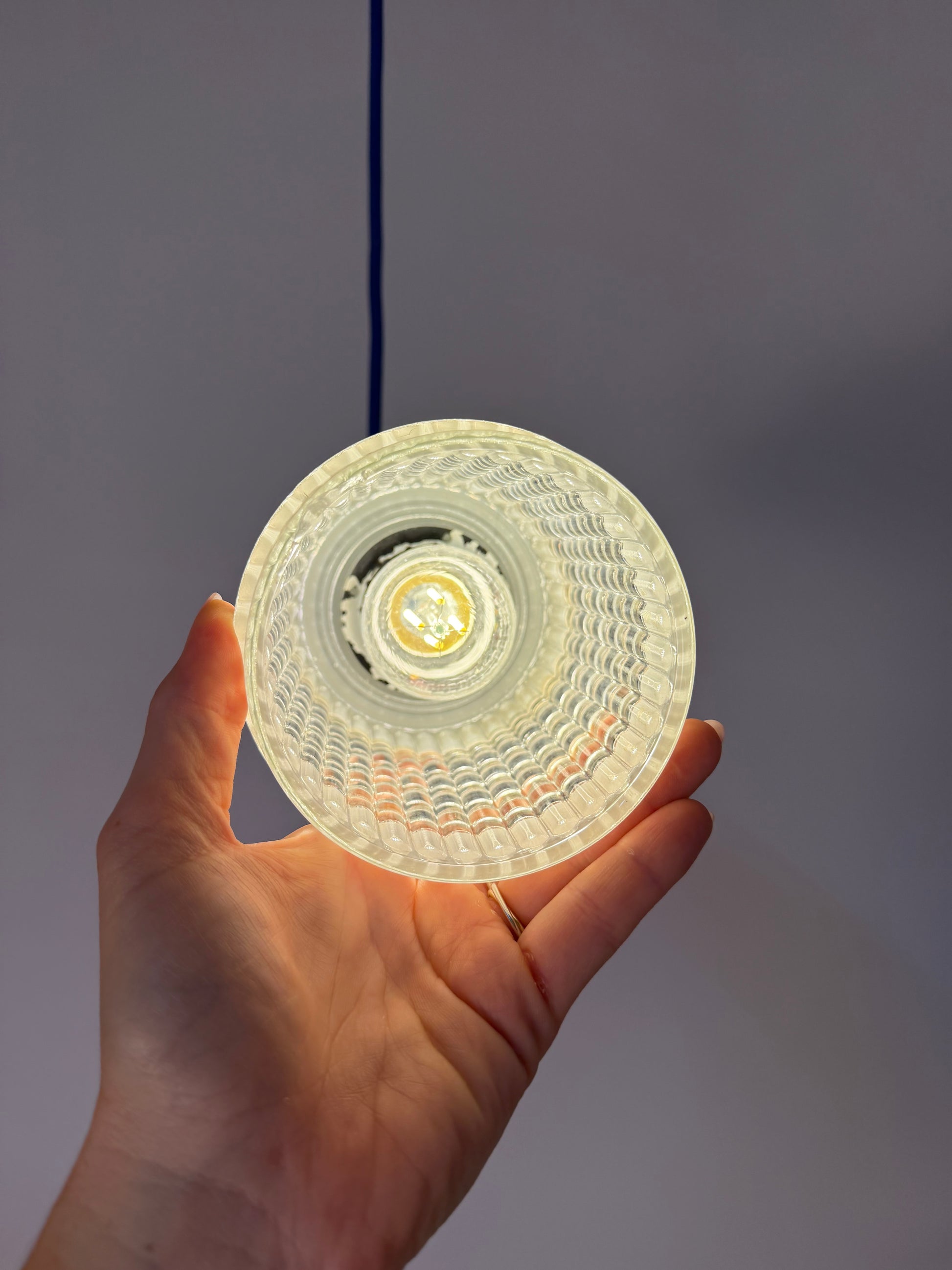 Hängelampe Glas Messing aus Dänemark