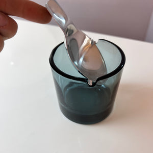 Aschenbecher Glas Edelstahl von Wilhelm Wagenfeld für WMF