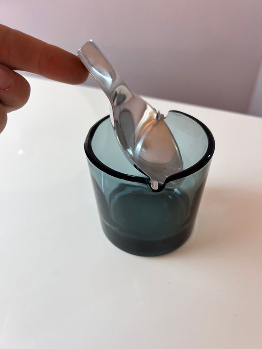 Aschenbecher Glas Edelstahl von Wilhelm Wagenfeld für WMF